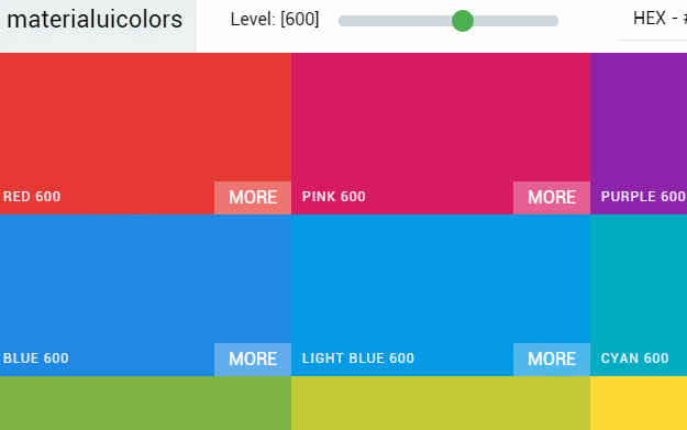 【ツール】フラットデザインのカラー選定にFlat UI Colorsより便利かもなWebサービス★Material UI Colors