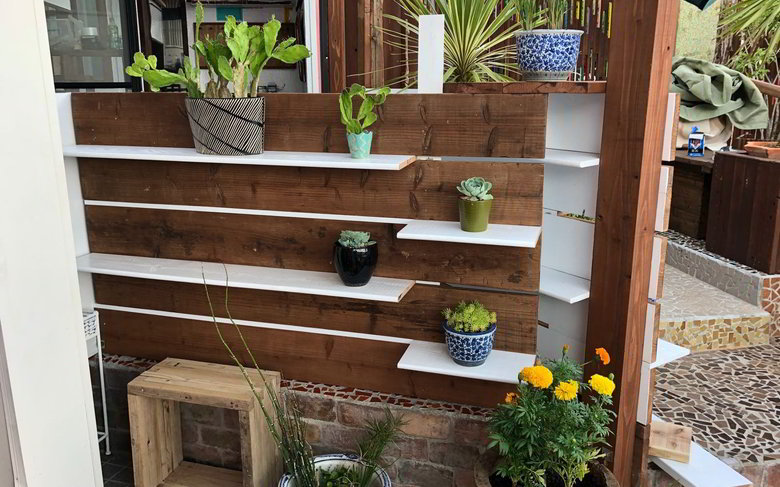 【店舗製作】店舗のフェンス兼植物の棚の作り直しばい
